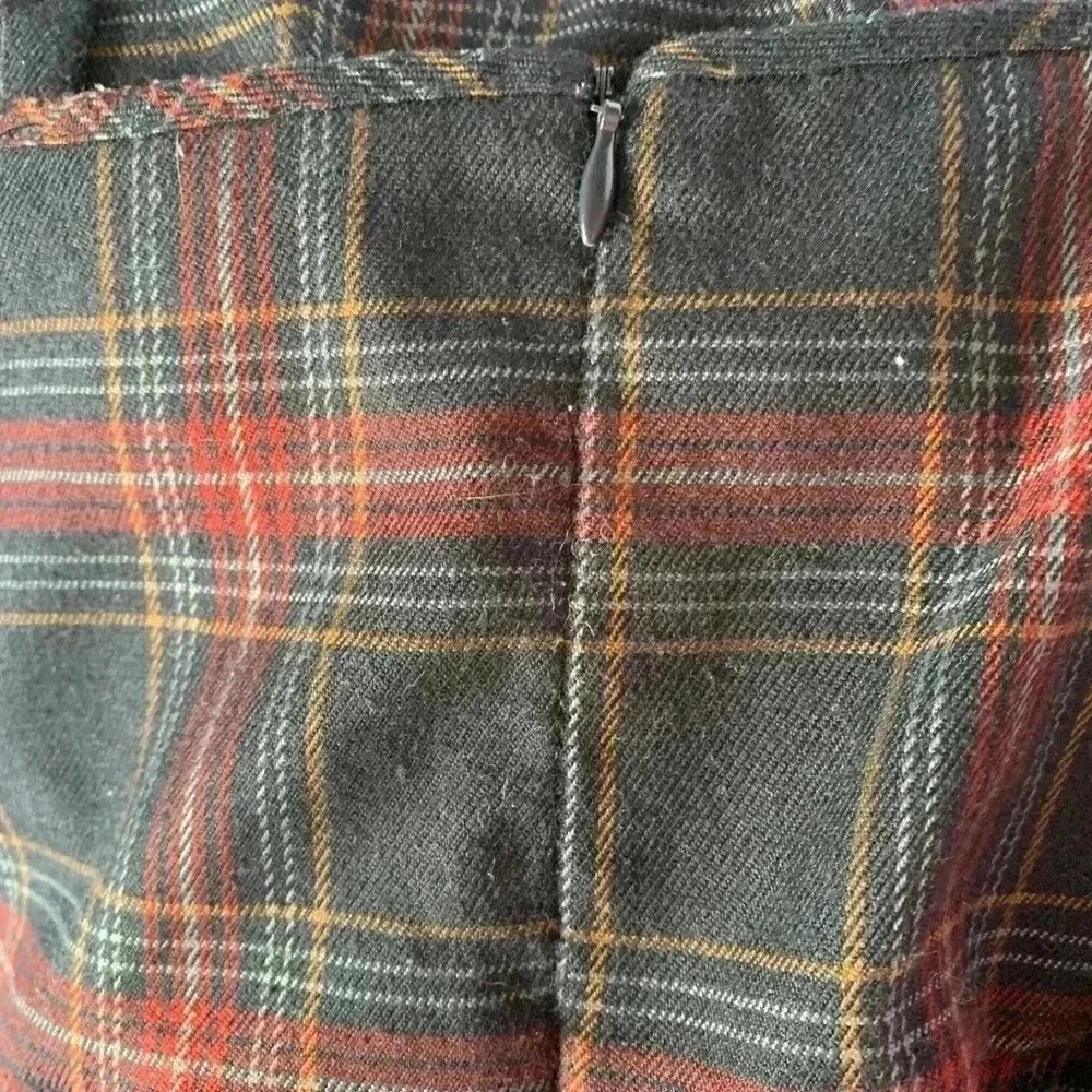 Forever 21 overall style plaid mini dress, size small, pockets - Picture 8 of 11